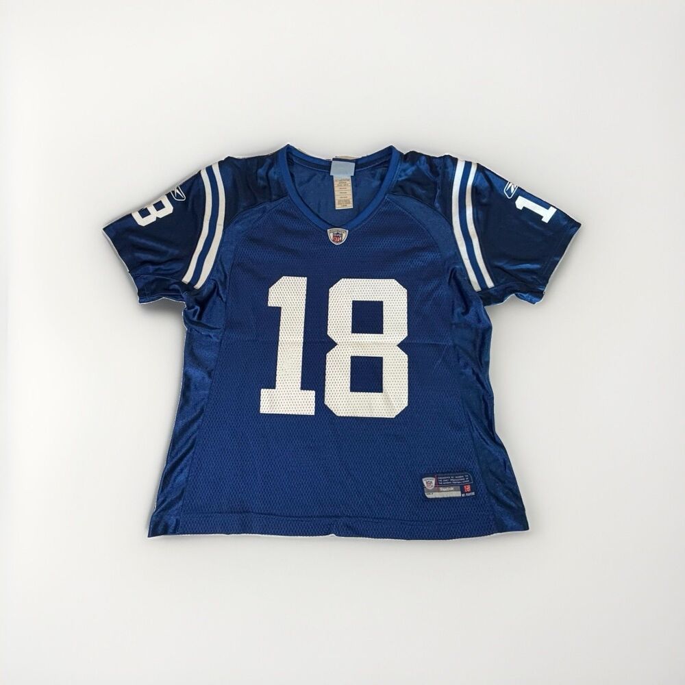Reebok Peyton Manning #18 Indianapolis Colts NFL On Field Jersey Womens Large